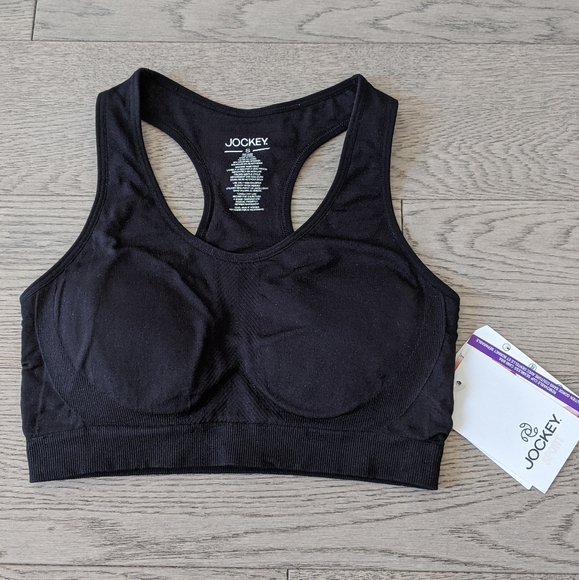 Jockey Other - Jockey Sport Removable Cup Seamless Racerback Sports Bra Black Small